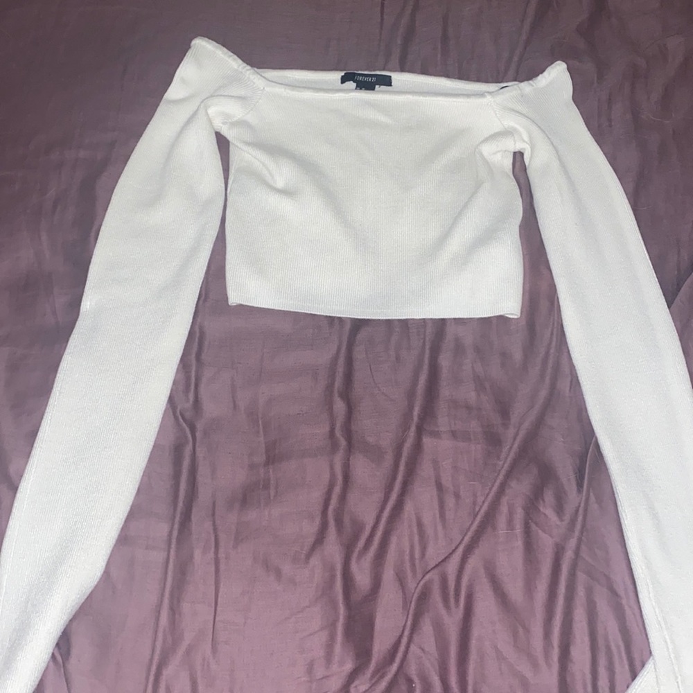 Off the shoulder crop top